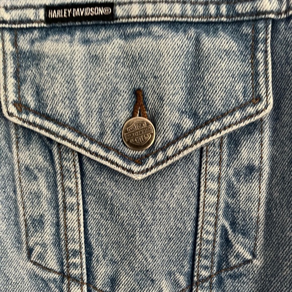Harley Davidson RARE VTG 95th anniversary JEAN JACKET - Picture 3 of 9